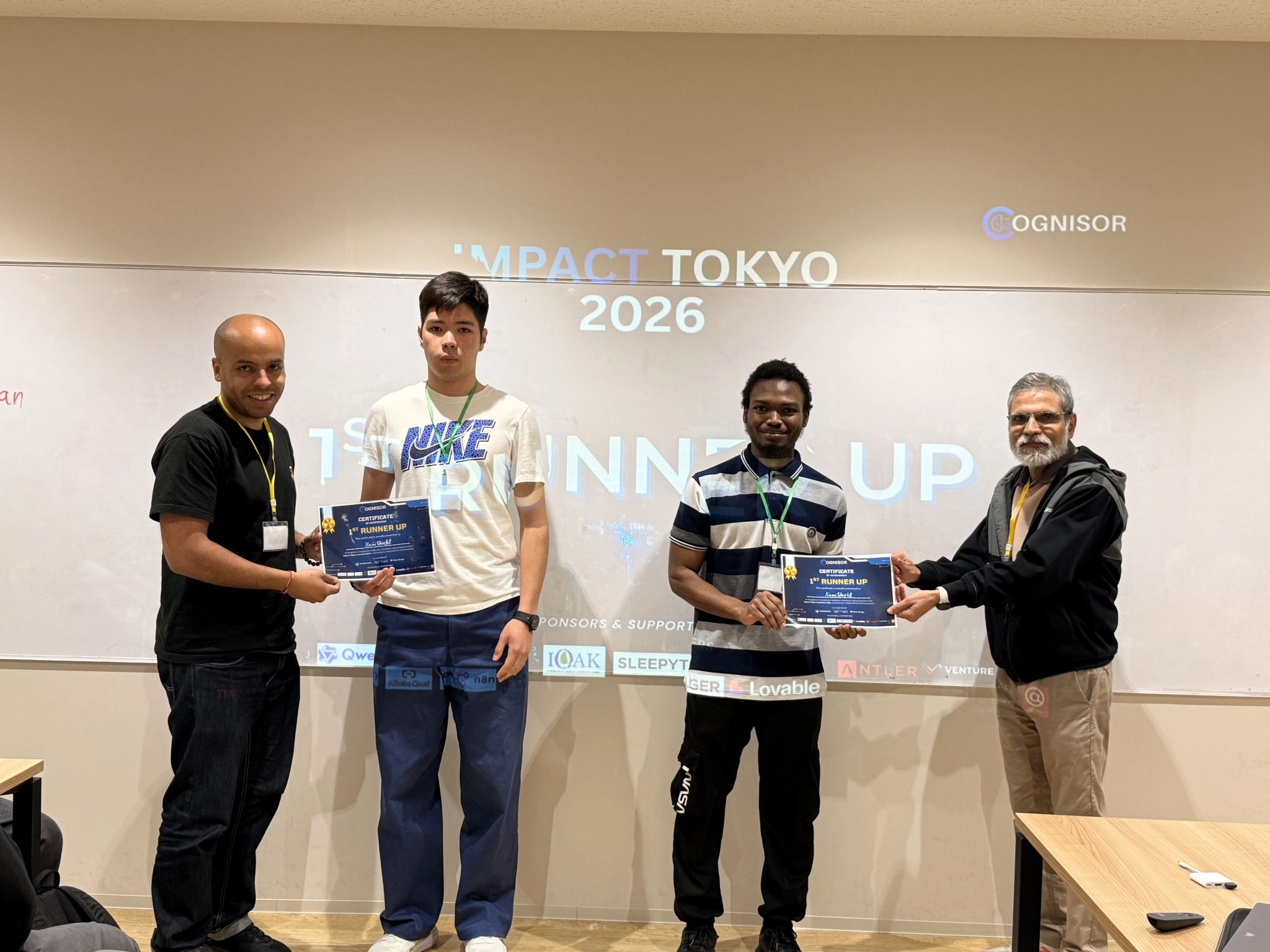 Hackathon and team moment 20 at a Cognisor AI event