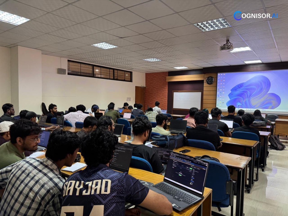 Hackathon and team moment 21 at a Cognisor AI event