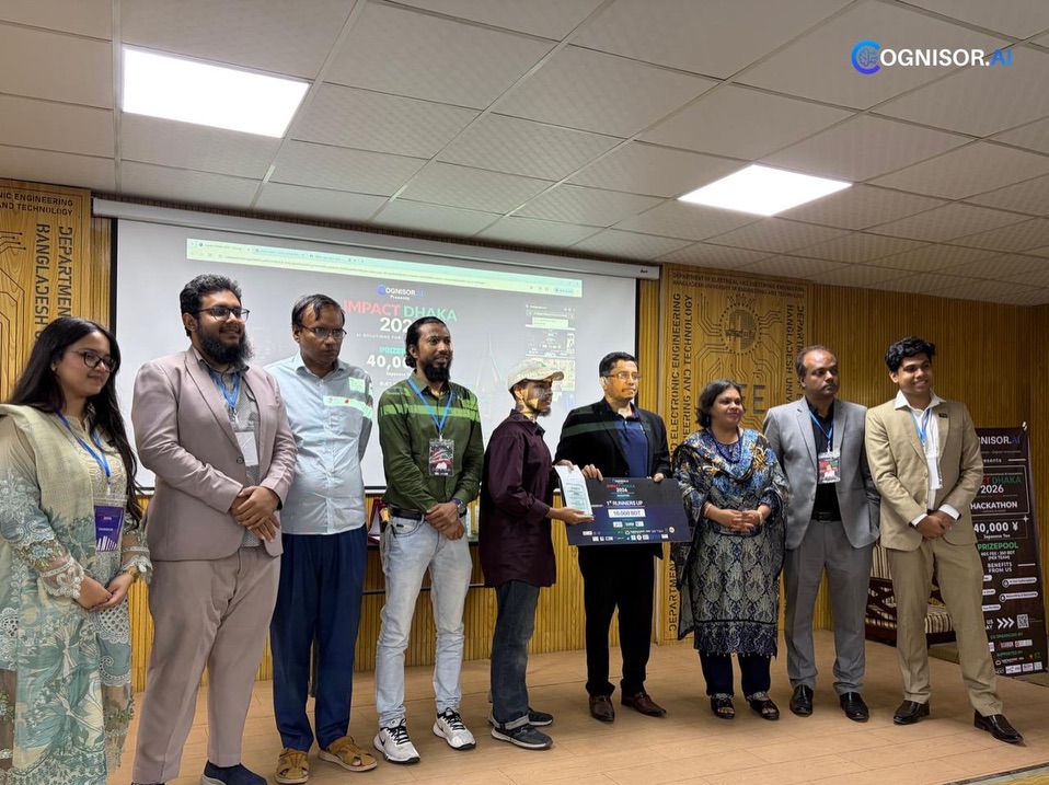 Hackathon and team moment 19 at a Cognisor AI event