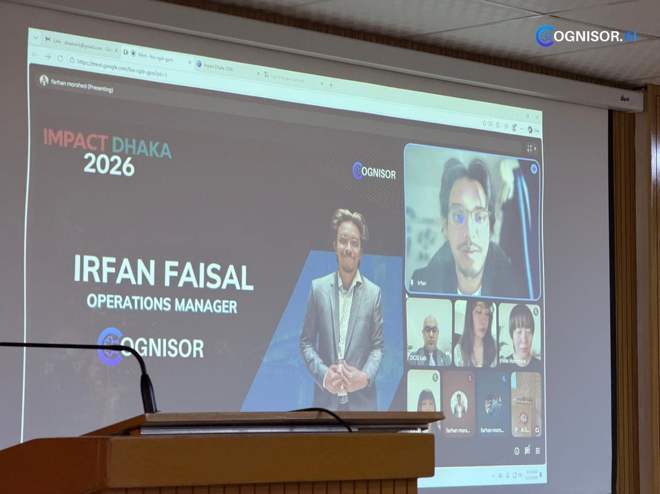 Hackathon and team moment 14 at a Cognisor AI event